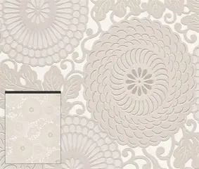 Retro roze wit behang 18