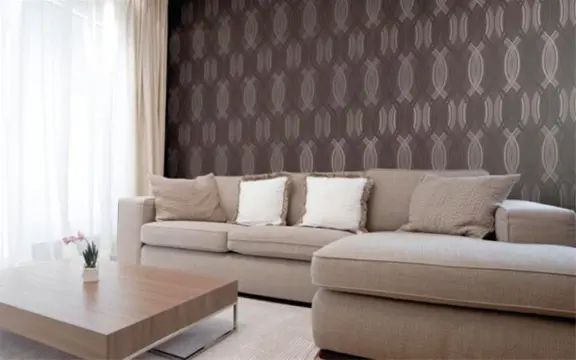 Retro creme bruin trendy behang 26