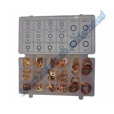 Assortiment koperringen 220 stuks (4-22mm)