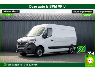 Renault Master Bleu DCI 135PK | L2H2 | Nieuw | Navi | 3-Zits | LED | Cruise | Airco