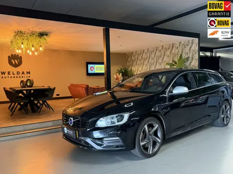 Volvo V60 2.4 D6 Twin Engine R-Design|Plug-in Hybrid | Leder|Memory|Schuifdak|Trekhaak 1.800kg trekg