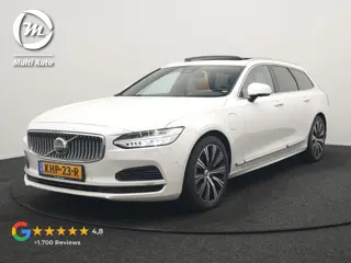 Volvo V90 T8 AWD Plus Bright LONG RANGE PHEV 455pk Dealer O.H. | Trekhaak Af Fabriek | Panodak | Ada