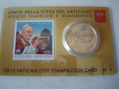 Vaticaan euro stamp&amp;coin card 2013 minikit 50 ct nr 4.