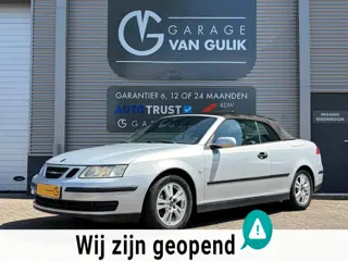 Saab 9-3 Cabrio 1.8t Vector 150PK Trekhaak,Clima,Cruise,Isofix,ElektrRamen+Spiegels,Parkeersensoren,