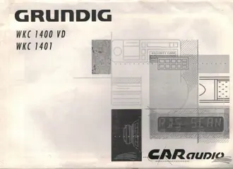 Wintage GRUNDIG WKC 1400 VD-WKC 1401 RADIO CAR audio-handleiding BOEK