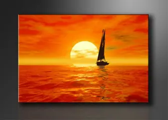 Nieuw canvas schilderij Zeilboot 120 x 80 cm