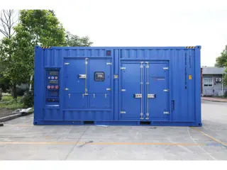 Mitsubishi S12R-PTAA2 Leroy Somer 1650 kVA Supersilent Generatorset in 20 ft container