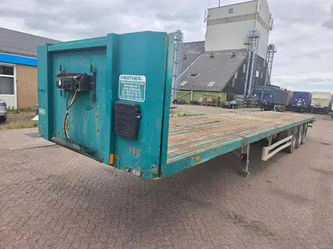 Pacton BPW - Drum Pacton 3-assige platte oplegger - BPW assen - Trommelremmen - Luchtvering - 32 Ton