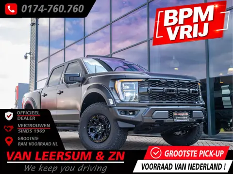 Ford USA F-150 3.5 V6 Ecoboost SuperCrew Raptor | Matzwarte wrap | Pano | B&O | 360 camera