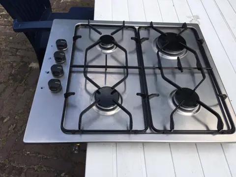 Gas Mooie Gereviseerde- Geteste AEG A 7700 RVS gas kookplaat 4 pits