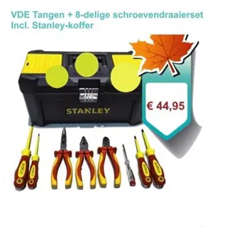 Falken VDE Tangen en schroevendraaierset met Stanley opbergk