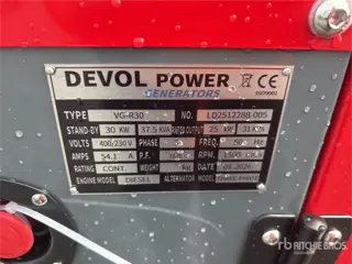 Devol VG-R30 30KW Generator Set (Unused) (bj 2026)