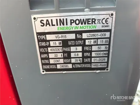 Salini VgR15 Generator Set (bj 2026)