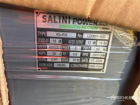 Salini VgR15 Generator Set (bj 2026)