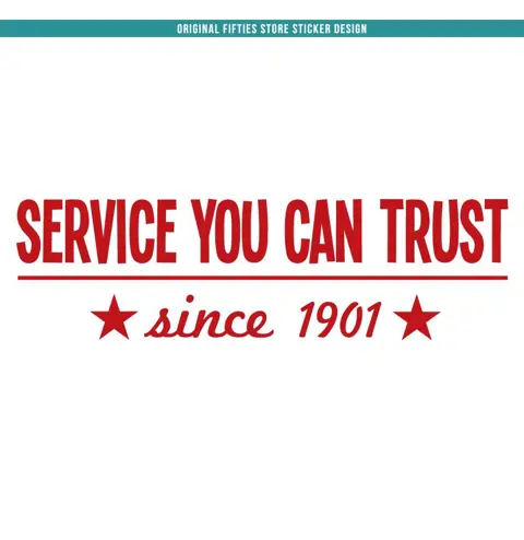 Sticker Service You Can Trust : Rood (Klein)
