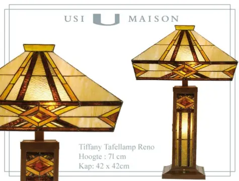 Tiffany tafellamp Reno bij Usi Maison | Gratis Levering!