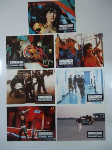 THE RUNNING MAN lobbycard set.