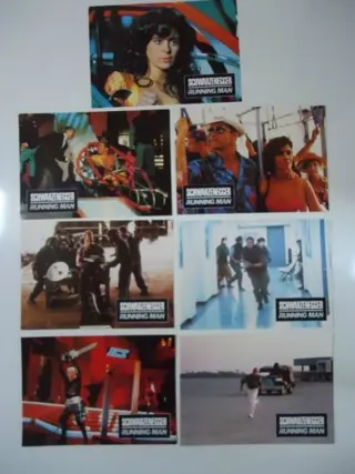 THE RUNNING MAN lobbycard set.