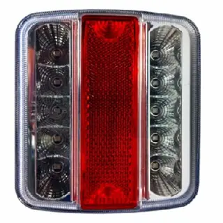 Led achterlicht 10-30V vierkant