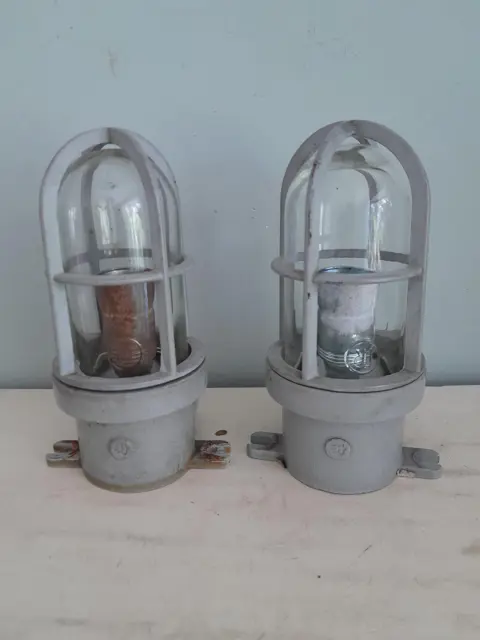 Vintage kleine kooilamp bulley - Industria Rotterdam - bunkerlamp