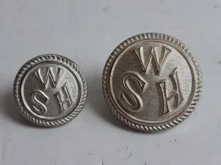 HSM Hollandsche Stoomboot Mij uniform buttons - set of 2