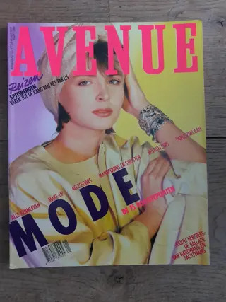Vintage Dutch fashion glossy magazine AVENUE march 1984 - 80s lifestyle