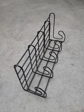 Vintage Ikea wandkapstok Fran Draadstaal Minimalist - kapstok 80s - zwart