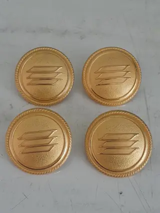 Set of 4 - Holland America Line uniform buttons - Tri-wave logo: 1967 - 1972 gold color- ship staff officers - Jos Cohen & zn Rotterdam