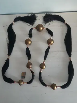 Vintage ketting of decoratie - messing bollen met draad - Artem Roma - India