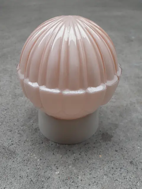 Thabur - plafondlamp - Art Deco - vintage roze glazen lamp - Nederlands antiek - Den Haag