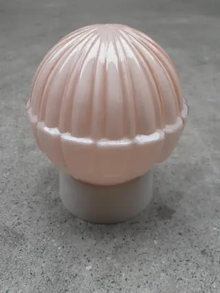 Thabur - plafondlamp - Art Deco - vintage roze glazen lamp - Nederlands antiek - Den Haag