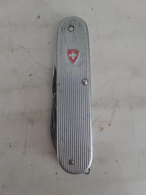Vintage Victorinox Cadet II ribbed alox pocket knife