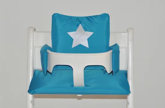 Kussenset voor stokke tripp trapp kinderstoel "Petrol Star"
