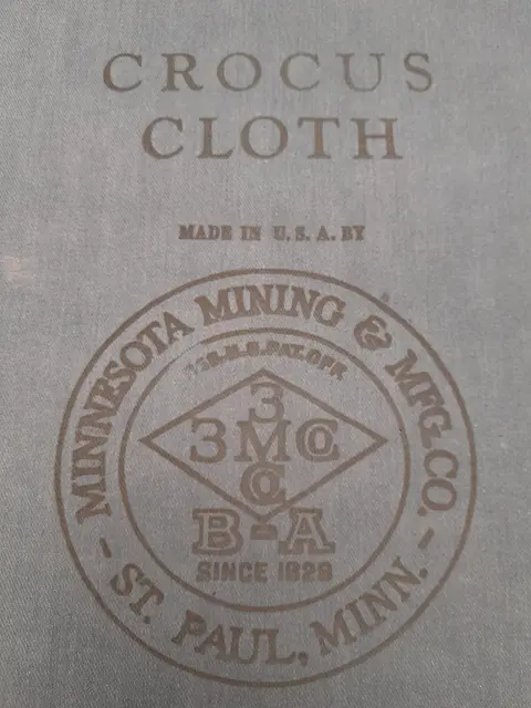 set of 5 vintage sheets Crocus Cloth MG2  - Minnesota Mining & Mfg co - 3M - 1940s