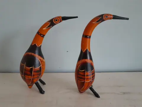 Kalebas vogels - Peru - set van 2