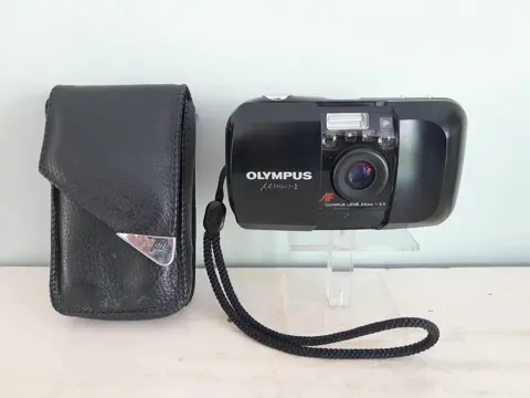 Olympus mju-1 compacte 35 mm-camera met tas