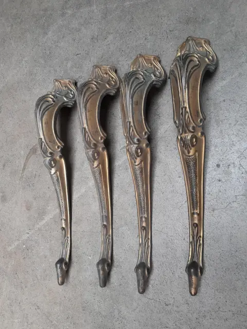 vintage messing tafelpoten voor salontafel of bijzettafel - messing - Frankrijk - set van 4