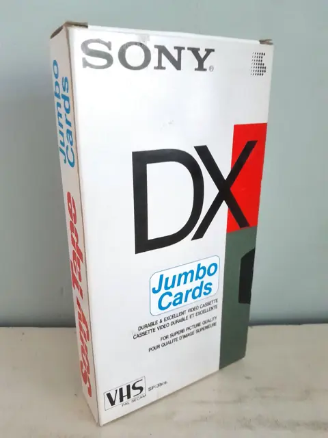 vintage Sony DX jumbo cards VHS tape size