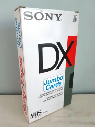 vintage Sony DX jumbo cards VHS tape size