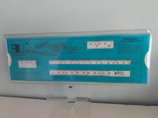 Vintage rekenliniaal voor luchtkanalen - Zeta waarde - Stäfa Control