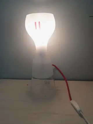 Vintage Ikea glass Schlager table lamp by Carl Öjerstam