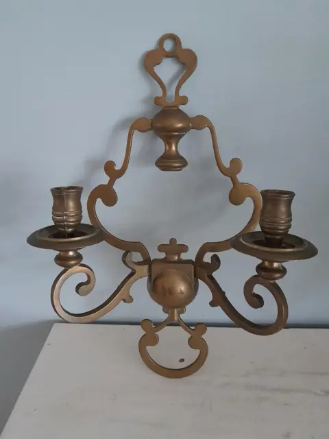 Wandkandelaar - messing - kandelaar - art nouveau