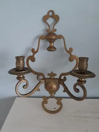 Wandkandelaar - messing - kandelaar - art nouveau