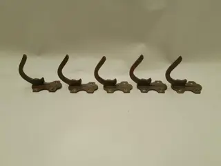 Set van 5 Art Deco - messing kapstokhaken haken