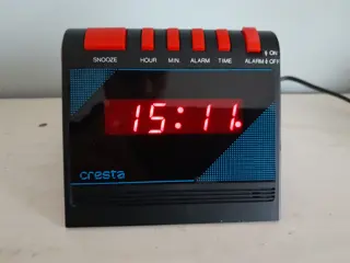 Vintage Cresta Alarm Clock 80s