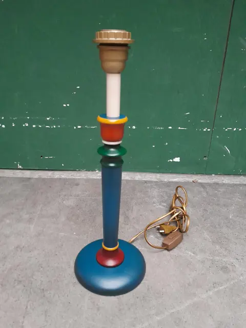 Vintage Drimmer Rodez tafellamp lampvoet -  Memphis stijl - hout