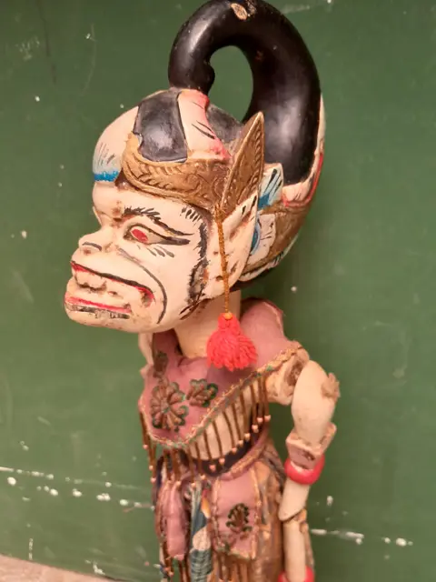 Vintage Wayang Golek Hanoman pop staafpop
