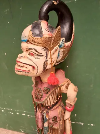 Vintage Wayang Golek Hanoman pop staafpop