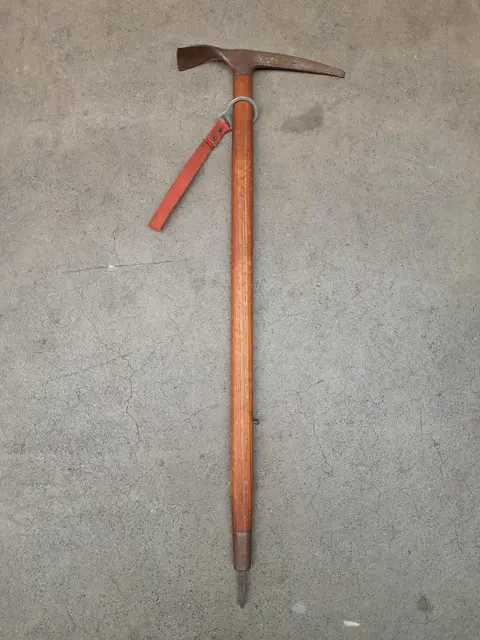 Vintage Italiaanse Interalp Camp Piolet ijsbijl - bergbeklimmen alpinisme klimmen bijl pickel uitrusting decor tool - 60s