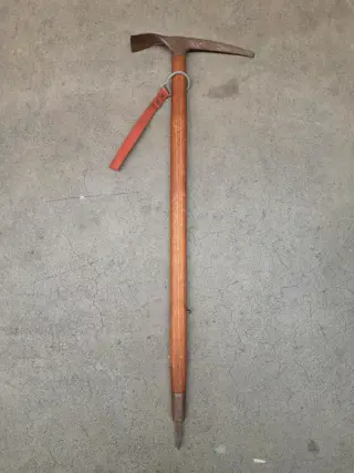 Vintage Italiaanse Interalp Camp Piolet ijsbijl - bergbeklimmen alpinisme klimmen bijl pickel uitrusting decor tool - 60s